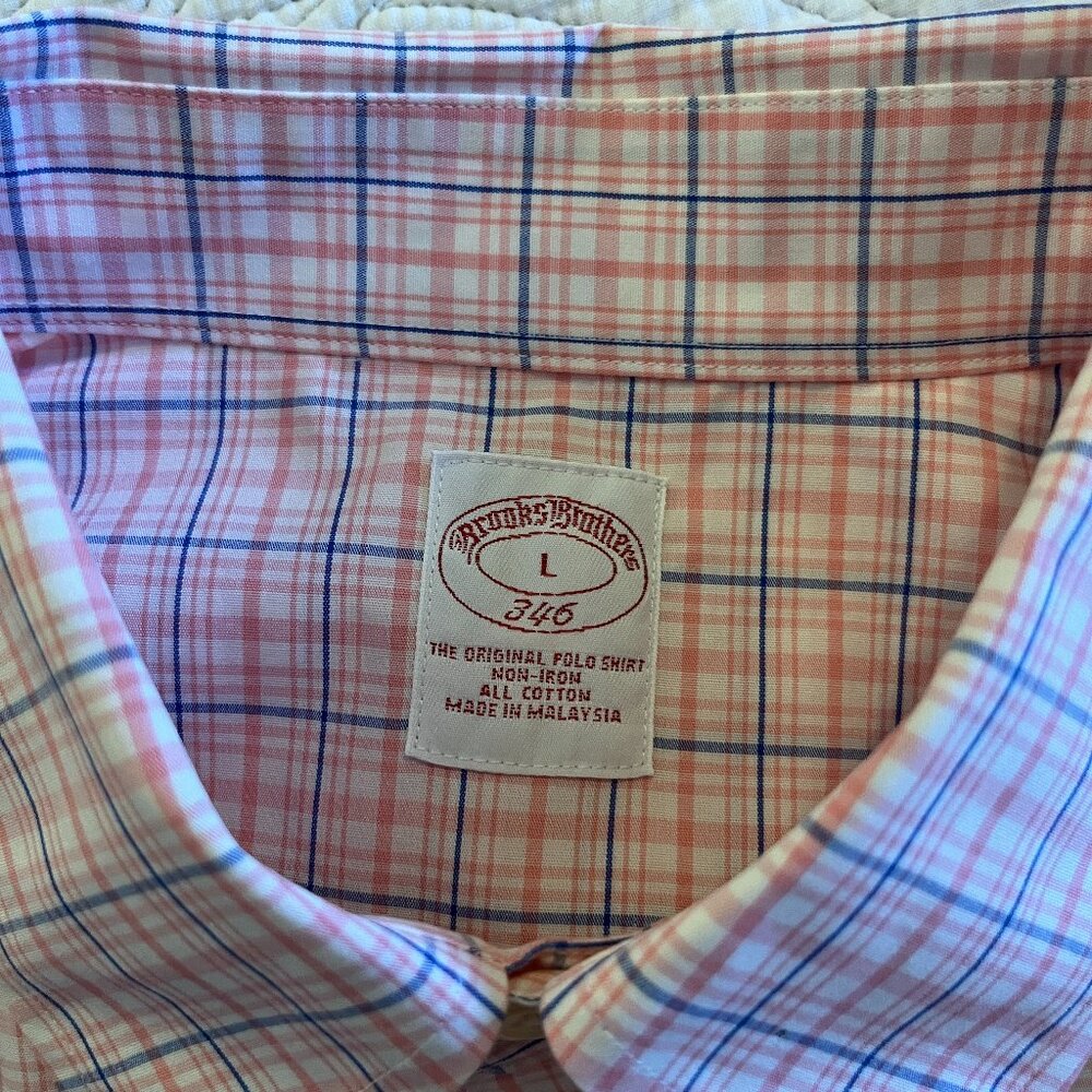 BROOKS BROTHERS REGENT SZ LARGE SS NON-IRON DRESS SHIRT